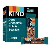 KIND Gluten Free Dark Chocolate Nuts & Sea Salt Snack Bars, 1.4 oz, 6 Count