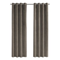 Curtain Panel 2pcs Set 54"W X 84"L Grommet Bedroom Kitchen Velvet Beige