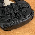 thumbnail image 3 of Bolso de la nube plisado de mujeres Color sólido Bag Simple Cloud Bag Capacidad Gran capacidad suave Cotton Tote Travel Commute Bag, 3 of 8