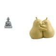 thumbnail image 1 of Estatua de mono,Estatua de Buda Mono para Interiores y Exteriores Budista,Figuras en miniatura meditando para decorar el jardín de casa.,sujetalibros decorativos,Sujetalibros decorativos para, 1 of 8