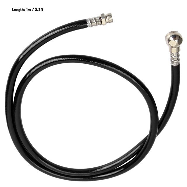 1, Length Tyre Air Inflation Hose, PVC Pneumatic Hose 400psi, Black, Excellent Elasticity, Soft and Retractable, Suitable for Inflating Tires or Pneumatic Tools, for Transportation
