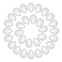 50Pcs Teardrop Rhinestone 10x14 mm Pointed Back Rhinestone Beads,Crystal Clear