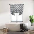 thumbnail image 4 of Topchances Modern Gingham Rod Pocket Curtain,  Room Darkening Tie-Up Shade, 42" x 63", Dark Gray, 4 of 9