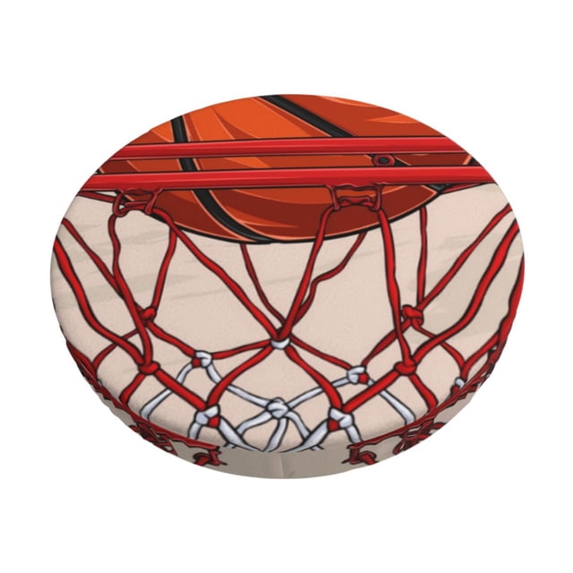 Balery Basketball Shot Fundas de asiento para taburete de bar redondo de tela de terciopelo ajustables que protegen de arañazos y manchas para sillas de 14 a 17 pulgadas.-13 inch