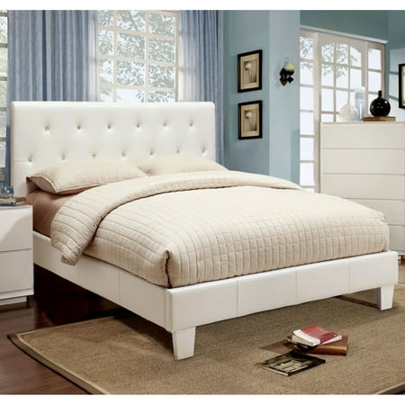- Furniture of America Avara Rhinestone Tufted Platform Bed