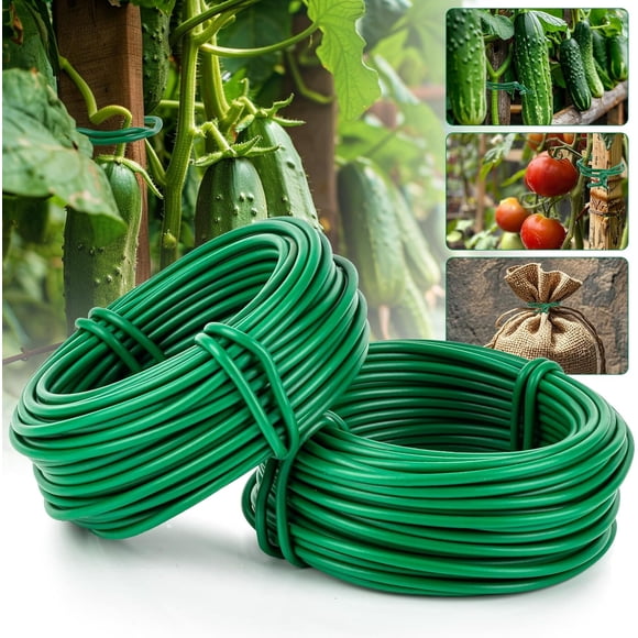65.6 Feet Soft Plant Ties for Climbing Plants - Soft Plant Wire Soft Ties for Plants Garden Wire Plant Twist Ties for Tomatoes, Vegetables, Home Organization (Diameter 2.5MM)