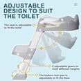 thumbnail image 6 of BRINJOY Potty Training Seat with Step Stool Ladder, Foldable Toddler Potty Seat for Toilet with Splash Guard, Cushioned Seat, and Anti-Slip Pad for Girls & Boys (Gray), 6 of 8