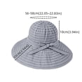 thumbnail image 5 of Cutuoiiu Summer Striped Pattern Wide Brim Bucket Hat for Women, Breathable Woven Sun Hat Decorated With Elegant Bow, Beach Travel Outdoor Vacation Sun Shade Hat, 5 of 7