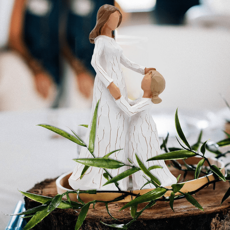 Mother and Daughter Figurines, Sculpted Hand-Painted Figure Statue, Gift  for Mom Son Birthday Mother's Day - You Will Always Have Me 