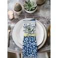 thumbnail image 2 of Blue Yellow Cloth Napkins Set of 8 Reusable Dinner Napkins, Botanical Floral Motifs Wildflower Striped Cocktail Napkin Washable Table Napkins for Wedding/Holiday Party/Baby Shower 20"x20", 2 of 7