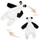 thumbnail image 5 of Body de invierno con diseño de panda para recién nacidos, niños y niñas, adorable ropa de felpa de manga larga, cálida y acogedora para clima frío, 80 cm, 5 of 8