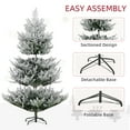 thumbnail image 3 of HOMCOM 6 Foot Artificial Christmas Tree, Pine Hinged Xmas Tree with 795 Realistic Branches, Steel Base, Auto Open, Green, 3 of 6