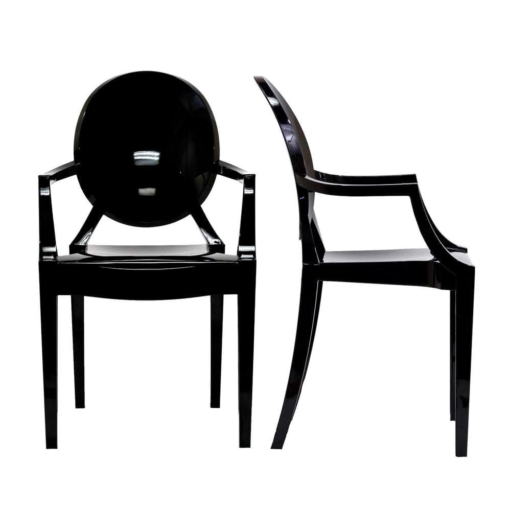 Chaise à accoudoirs en plastique Heavenly Collection pour salle à manger