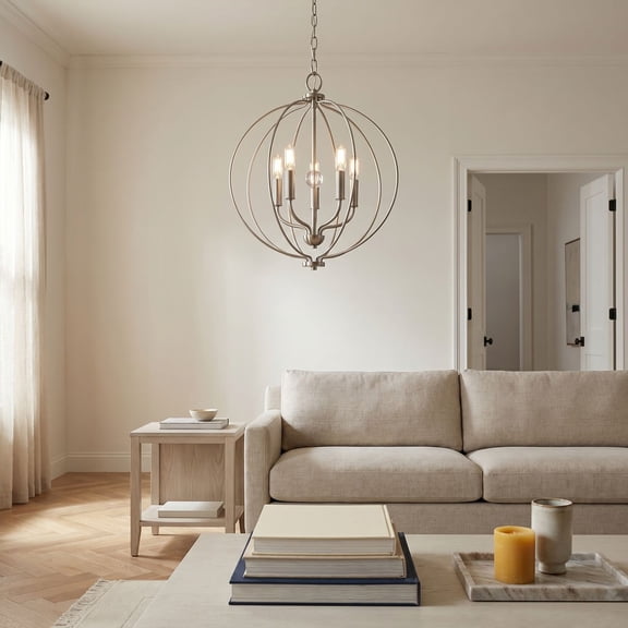 Elk Home Williamsport 5-Light Brushed Nickel Transitional Chandelier