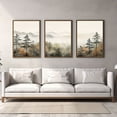 Set of 3 Art Deco Modern Minimalist Fall and Spring Landscape Canvas ...