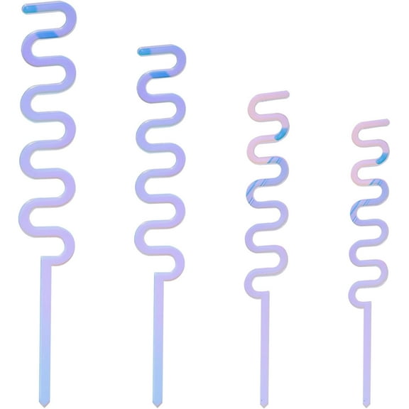 4pcs Colorful Acrylic Wave Trellis Garden Trellis for Decorative Potted Climbing Vines and Flowers for Indoor and Outdoor Use Wave