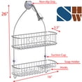 thumbnail image 4 of Simple Houseware Large Hanging Shower Head Caddy Bathroom Organizer, Stainless Steel, 4 of 4