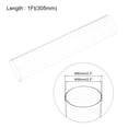 thumbnail image 2 of Clear Rigid Tubing Pipe 56mm(2.2") ID x 60mm(2.4") OD 305mm Plastic Tube, 2 of 7