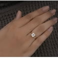 thumbnail image 2 of Cora Jewellery 1.5CT Princess Moissanite Cathedral Setting Solitaire Engagement Ring for Women, 14K Yellow Gold, 3.5 US, 2 of 5