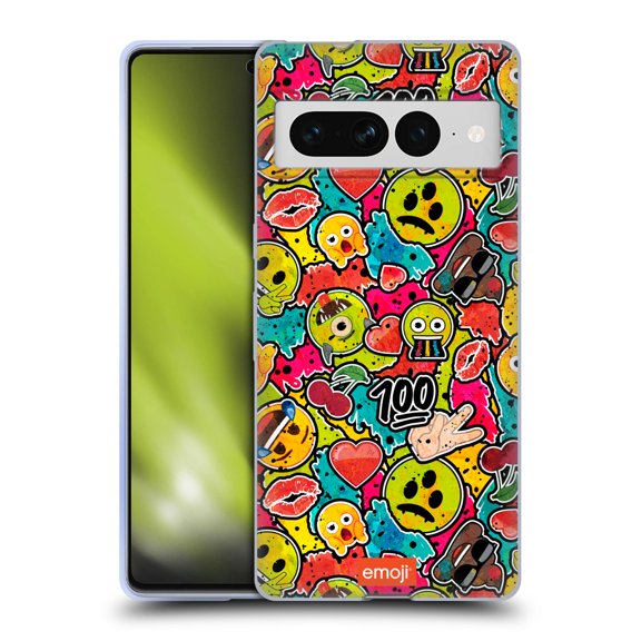 Head Case Designs Officially Licensed emoji® Graffiti Colours Soft Gel Case Compatible with Google Pixel 7 Pro