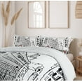 thumbnail image 6 of Ambesonne Urban Duvet Cover Sets, Ink Cityscape Street View, 2-Queen, Grey Black White, 6 of 7