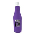 thumbnail image 1 of Cheers & Beers to 30 Years Beer Bottle Coolie (Purple, 6 Pack), 1 of 2