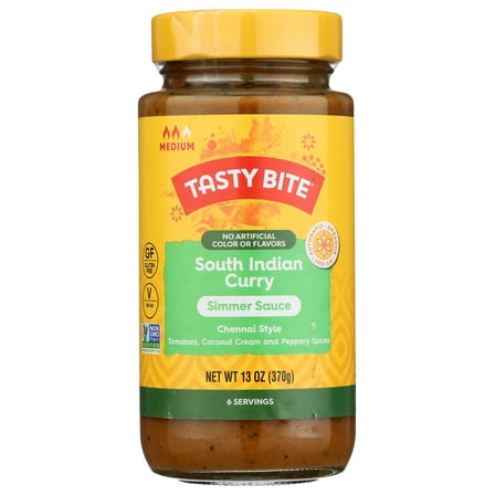 Pack of 6, Tasty Bite South Indian Curry Simmer Sauce Chennai Style, 13 oz