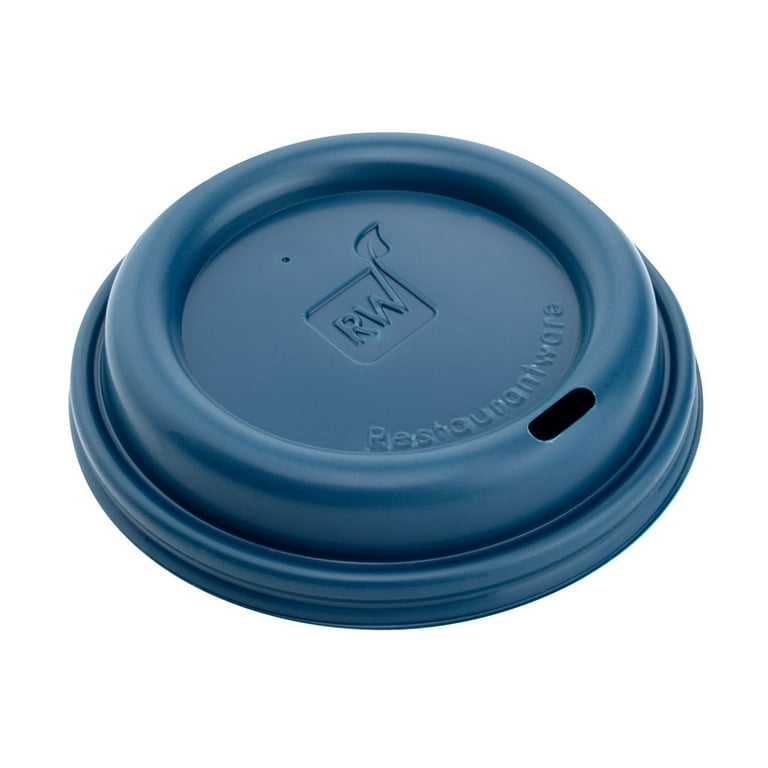 White Plastic Coffee Cup Lid - Fits 8, 12, 16 and 20 oz, with Red Heart Plug  - 500 count box