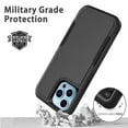 thumbnail image 2 of MOHEYO Shockproof Case Protective Heavy Duty Dual Layer Cover Compatible with Apple iPhone 14 Plus - Black, 2 of 9
