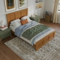 thumbnail image 3 of AFI Charlotte Full Wood Low Profile Platform Bed with Matching Footboard, Light Toffee, 3 of 12