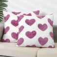 thumbnail image 2 of Unique Bargains Cute Cartoon Heart Pattern Soft Throw Decorative Pillow Covers 2 Packs Pink 18" x 18", 2 of 6