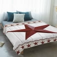 thumbnail image 4 of Western Star Blanket Soft Cozy Warm Throw Blanket for Couch, Plush Fuzzy Flannel Fleece Blankets for Sofa, Ethnic Country Red Stars White Wooden Plank Bed Blankets Lightweight Gifts for Men, 40"x50", 4 of 9