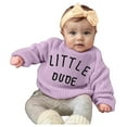 thumbnail image 3 of UngA Boys Pumpkin Sweater Toddler Baby Halloween Sweater Sweatshirt Boy Girl Pumpkin Embroidey Cardigan Sweater Long Sleeve Warm Fall Winter Clothes Light Purple,4-5 Years, 3 of 6