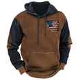 thumbnail image 2 of Holiday Deals Saving!LEBONYARD Mens Shirts Long Sleeve,Fashion Men's Casual Comfortable Long Sleeved Hooded Printed Sweatshirt Brown M, 2 of 3