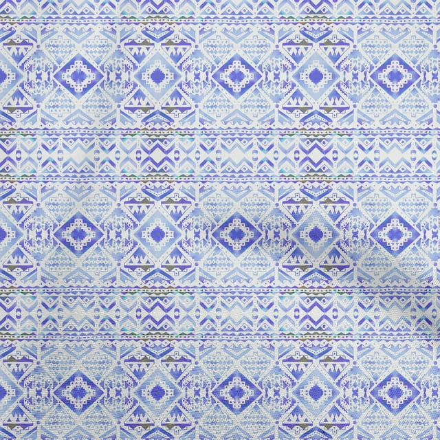 oneOone Velvet Light Blue Fabric Tribal Sewing Craft Projects Fabric Prints By Yard 58 Inch Wide