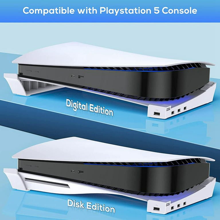 2-in-1 Horizontal Stand Compatible With Ps5 Slim Disc & Digital Edition  Console, Ps5 Slim Base Vertical Stand For Ps Vr2 Devices