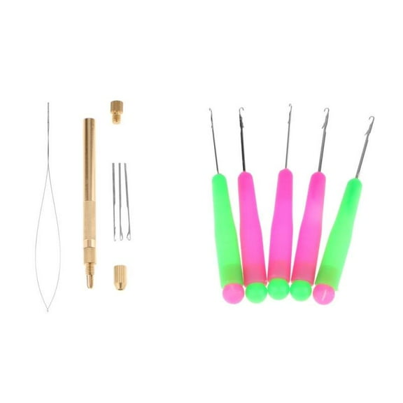 Ventilating Latch Pulling Loop Hooking Needles And Holder Kit Latch Hook Needle Tools Set