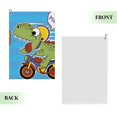thumbnail image 2 of Kdxio Dinosaur Riding a Motorcycle Pattern Golf Towel (24" X 16") with Carabiner Clip - The Convenient Golf Cleaning Towel, 2 of 8