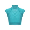 thumbnail image 3 of Doomiva Kids Girls Sleeveless Ballet Jazz Hip Hop Dance Tank Crop Tops Performance Costume Dancewear Blue Green 8, 3 of 7