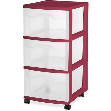 Sterilite 3-Drawer Medium Cart, Set of 2