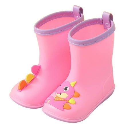 Ketyyh-chn99 Rain Boots Kids Water Shoes for Kids Unisex Toddler Kids Rain Boots Rubber Waterproof Lighweight Girls Boys (Toddler/Little Kid/Big Kid) C 9