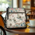 thumbnail image 3 of Kuiaobaty Dragonfly Print Crossbody Bag for Women, Boho Mandala Flowers Print Shoulder Handbag with Adjustable Strap, Multi Pockets Leather Sling Bag Crossbody for Travel & Work, 3 of 7