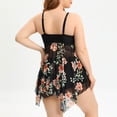 thumbnail image 4 of Sopiago Plus Size Tankini Swimsuits for Women Tummy Control Bathing Suit Boyshorts Swimdress Black,L, 4 of 6
