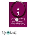 thumbnail image 3 of Lifebeats Women's Faux Leather Semi-Colon Wrap Bracelet on an Inspirational Easel Card, 3 of 11