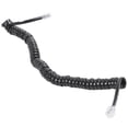 thumbnail image 2 of 9.3" Black Rj9 Telephone Phone Modem Coil Line Cord Cable, 2 of 5