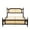 Espresso, variant on Gzxs Queen Size Platform Bed, Farmhouse Wooden Bed Frame with Rattan Headboard and Footboard, No Box Spring Needed, Walnut