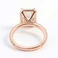 thumbnail image 5 of solitaire jewels 4CT Emerald Moissanite Halo Engagement Ring For Women, 14K Rose Gold, 5 of 8