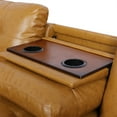 thumbnail image 6 of Aukfa 96" Leather Sectional Sofa with Storage Ottoman for Living Room, 2 Cup Holders, Right Facing Chaise, Ginger, 6 of 10