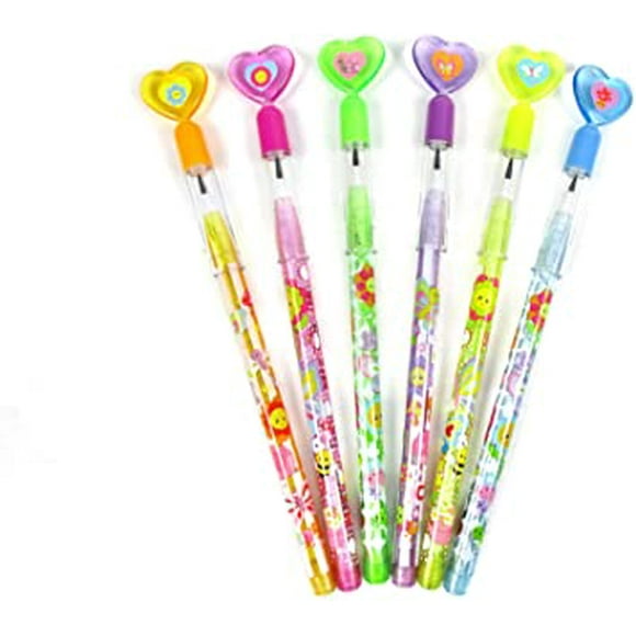 24 Pcs Spring Multi Point Pencils