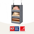 thumbnail image 3 of GRANNY SAYS 3 Tier Hanging Closet Organizer with 2 Sturdy Hooks, Anti-Fall Front Edge, Hanging Storage Foldable, Grey, 3 of 11
